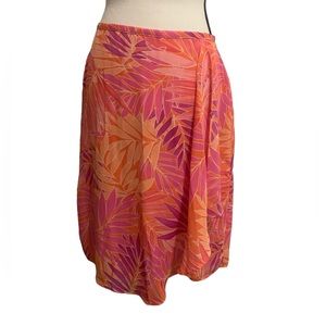 Haggar sz 8 Orange pink summer skirt